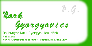 mark gyorgyovics business card