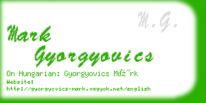 mark gyorgyovics business card